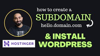 how to create a subdomain on hostinger and install wordpress?