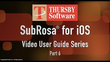 Part 6 - Sub Rosa for iOS User Guide - Bookmarks
