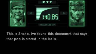 Snake needs answers! MGS Codec Call