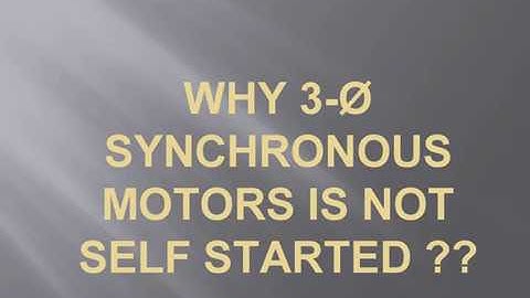 Why 3  phase synchronous motors is not self started1