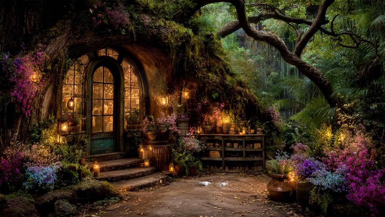 Mystical Herbalist's Secret Cottage 🌿 Green Forest Music & Ambience✨ Music for Gardening & Dreaming