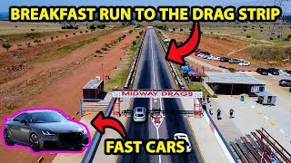 AOC Breakfast Run To The Drag Strip | Fast Cars | First Event Of 2024