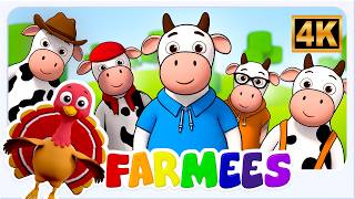 five little cows farm nursery rhymes kids