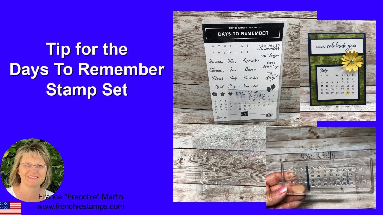 Days To Remember Calendar Stamp Set Tip Video - YouTube