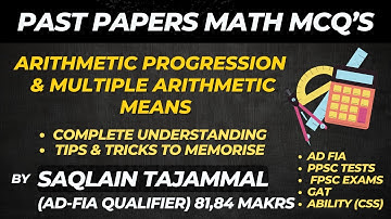 Mastering Arithmetic Progression : Live Explanation and Practice for FPSC, FIA, PPSC | Tips for Math