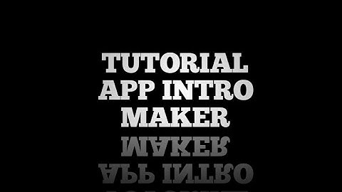 youtube intro | tutorial app intro maker