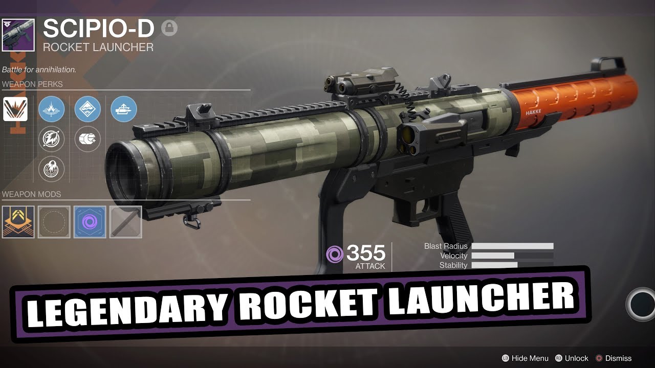 Destiny 2 Warmind Legendary Rocket Launcher ScipioD YouTube