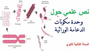 نص علمي حول وحدة مكونات الدعامة الوراثية 2 ثانوي