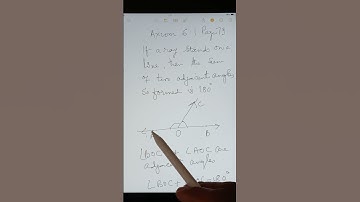 Axiom 6.1-if a ray stands on a line then sum of two adjacent angles so formed....#class9 #math