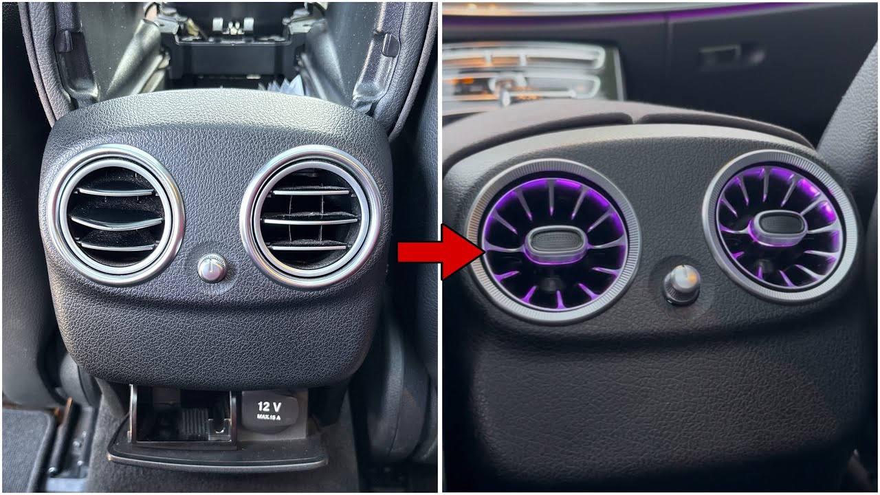 Beleuchtete Lüfterdüsen für den W213 + Verkabelung 