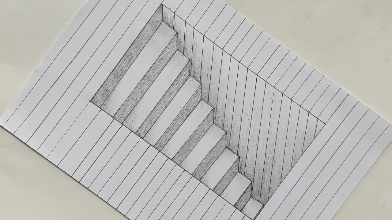 How to Draw 3D Steps Easily step by step / 3D Sketch - YouTube