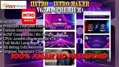 1INTRO V67.0 (PREMIUM) Aplikasi Intro Maker Mod Template Jutaan