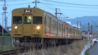 【4K】JR福塩線　普通列車115系電車　ｵｶD-29編成