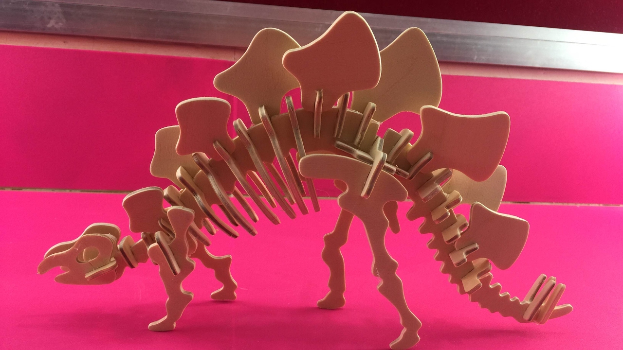 Little Stegosaurus Dinosaur 3D Wooden Puzzle Wood Craft Construction Kit 