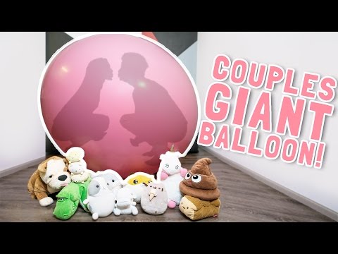 COUPLES KISS IN GIANT BALLOON!