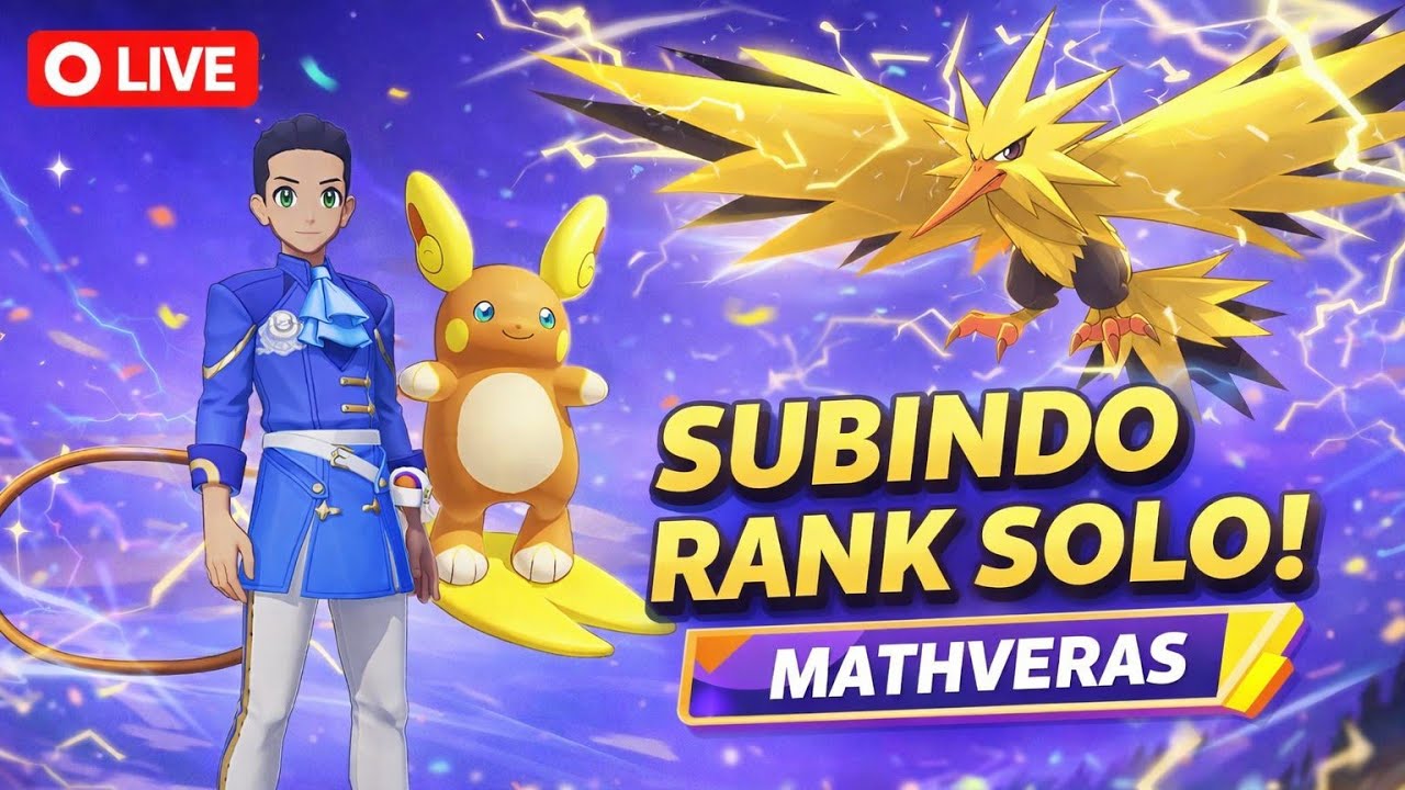 🔴 Arena MathVeras | Subindo Rank Solo – Pokémon Unite
