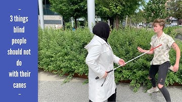 Blind person with a cane? Don