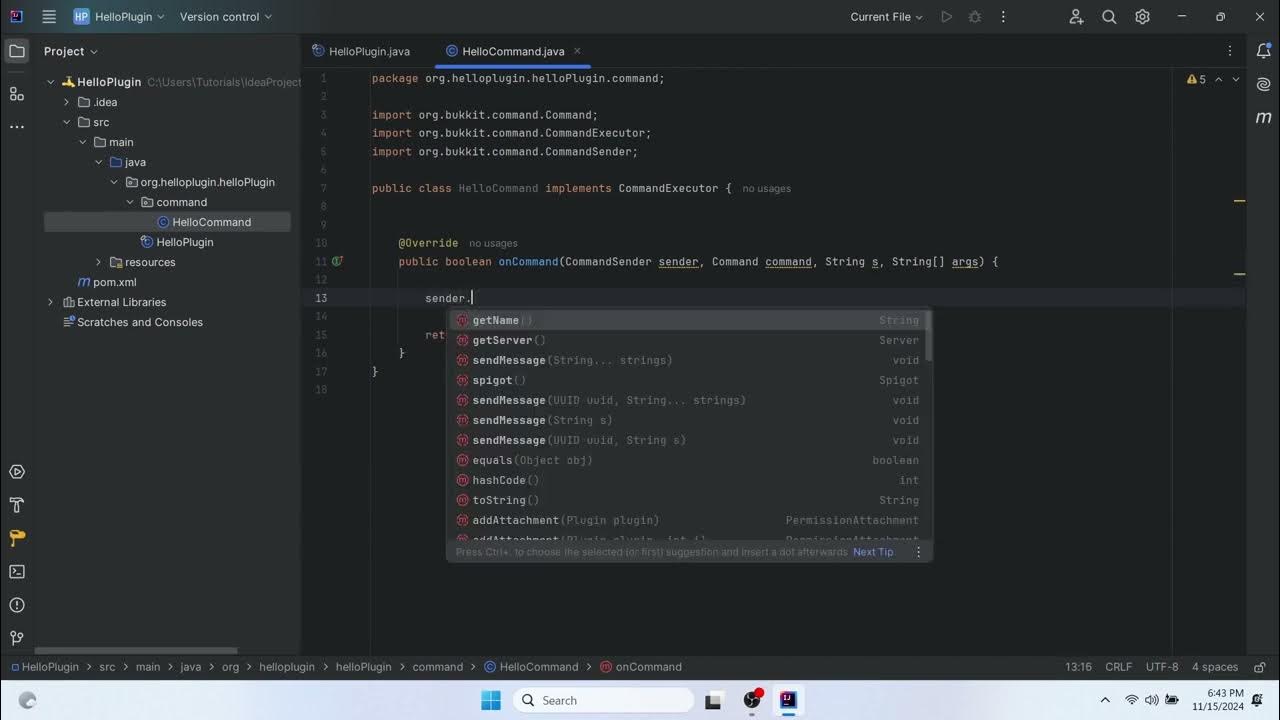 Creating Your First Minecraft Plugin (Ep. 1 - Spigot Development) - YouTube