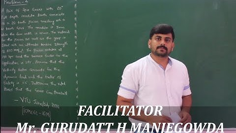 Lecture 5 - To find rated power transmission by spur gear  - Module 3 - Design of Machine Elements 2