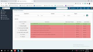 How to check Subject wise Lesson Plan progress report - Web