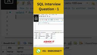 SQL Interview Question - 1  #ashokit screenshot 5