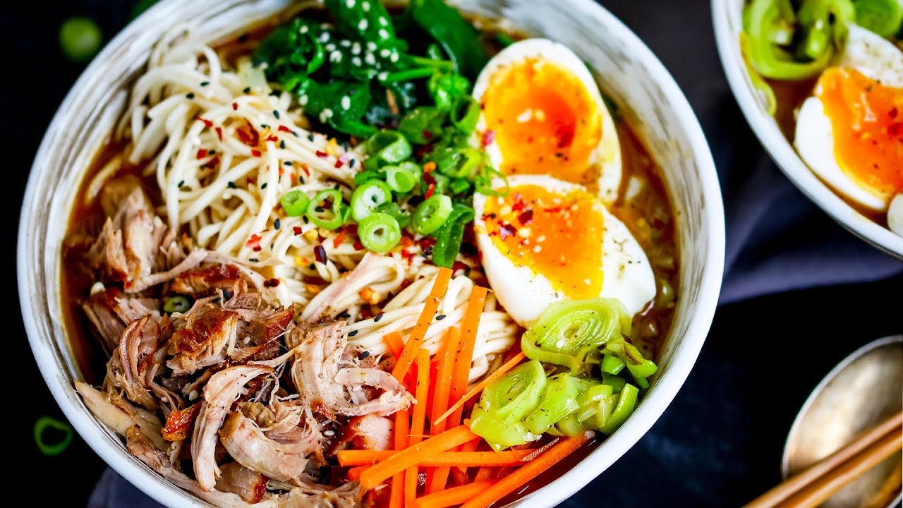 Homemade Slow Cooked Pork Ramen YouTube
