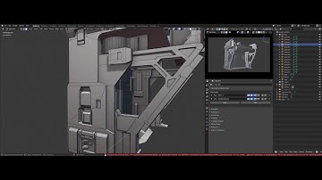 Hard surface modeling in Blender 2.8 timelapse, WIP