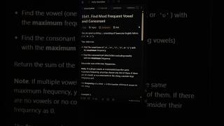 Today Leetcode 3541 Solution | Java C++ Python | Daily Coding Shorts #motivation #shortsindia  #code