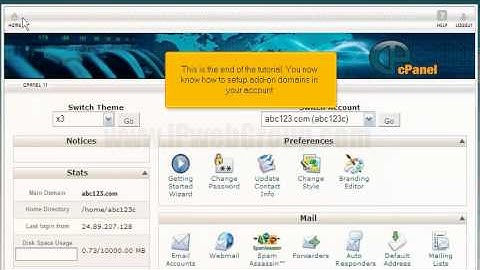 How to create an add-on domain in cPanel by iPwebGroup.com