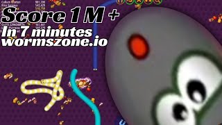 worms zone.io 1 M + score world record slither snake top 01 within 7 minutes #1 screenshot 5