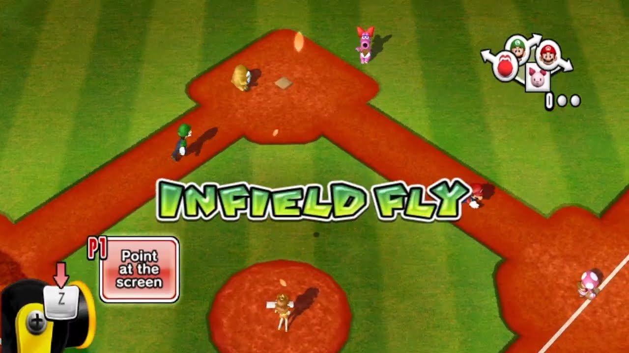 Infield Fly in Mario Sluggers (HD)