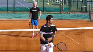 Lorenzo Musetti Vs David Quayle Practice At The Tennis Academy