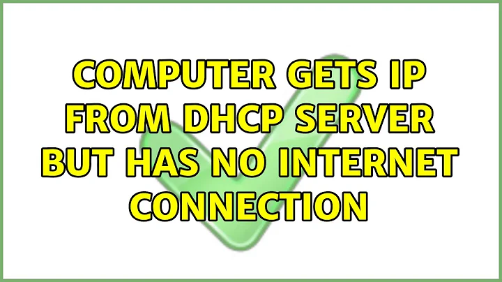 Computer gets IP from DHCP server but has no internet connection (2 Solutions!!)