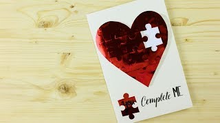 Super Easy Valentine’s Card PUZZLE HEART.