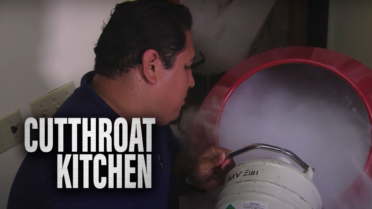 Testing the Sabotages: Cement Mixer | Cutthroat Kitchen | Food Network