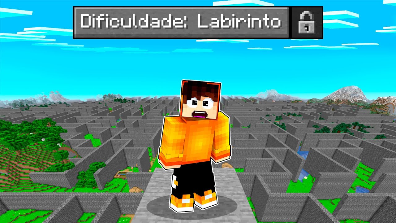 MINECRAFT, MAS O MUNDO É UM LABIRINTO GIGANTE INFINITO! - YouTube