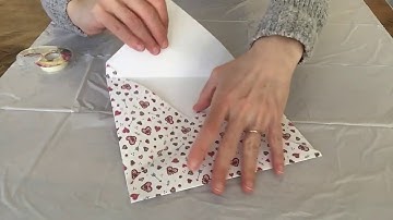Homemade envelope with 1 scrapbooking paper 12"x12" - valentines
