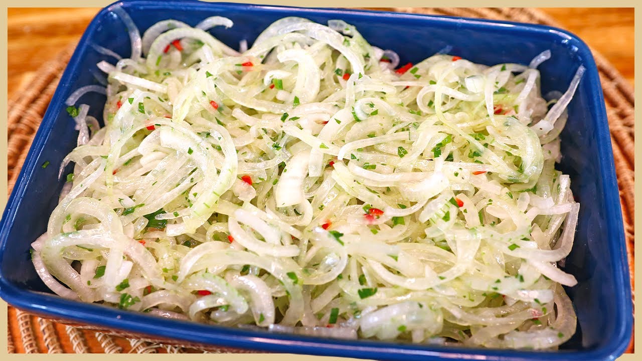 A MELHOR SALADA DE CEBOLA PARA CHURRASCO!! Receitas de Pai