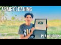 ASMR Sliver Play Button Cleaning