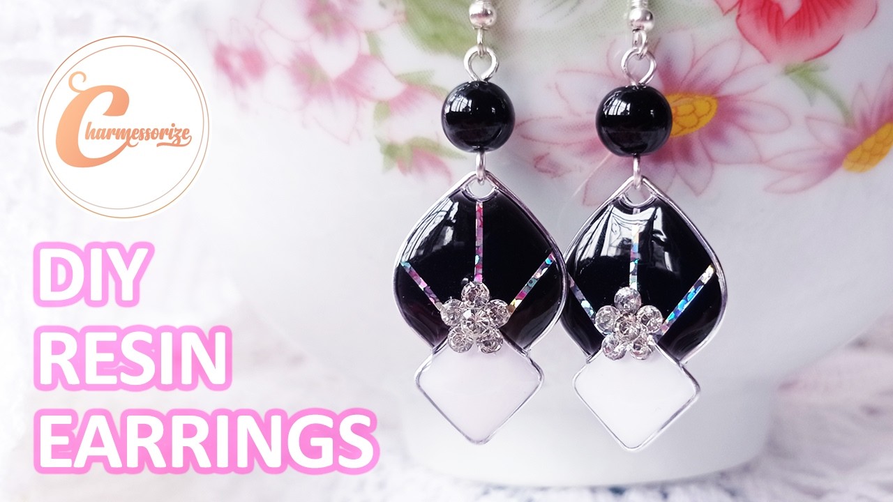 ハンドメイドあゆ UV レジン | DIY UV Resin Art Earrings |No mold Make your own Wire