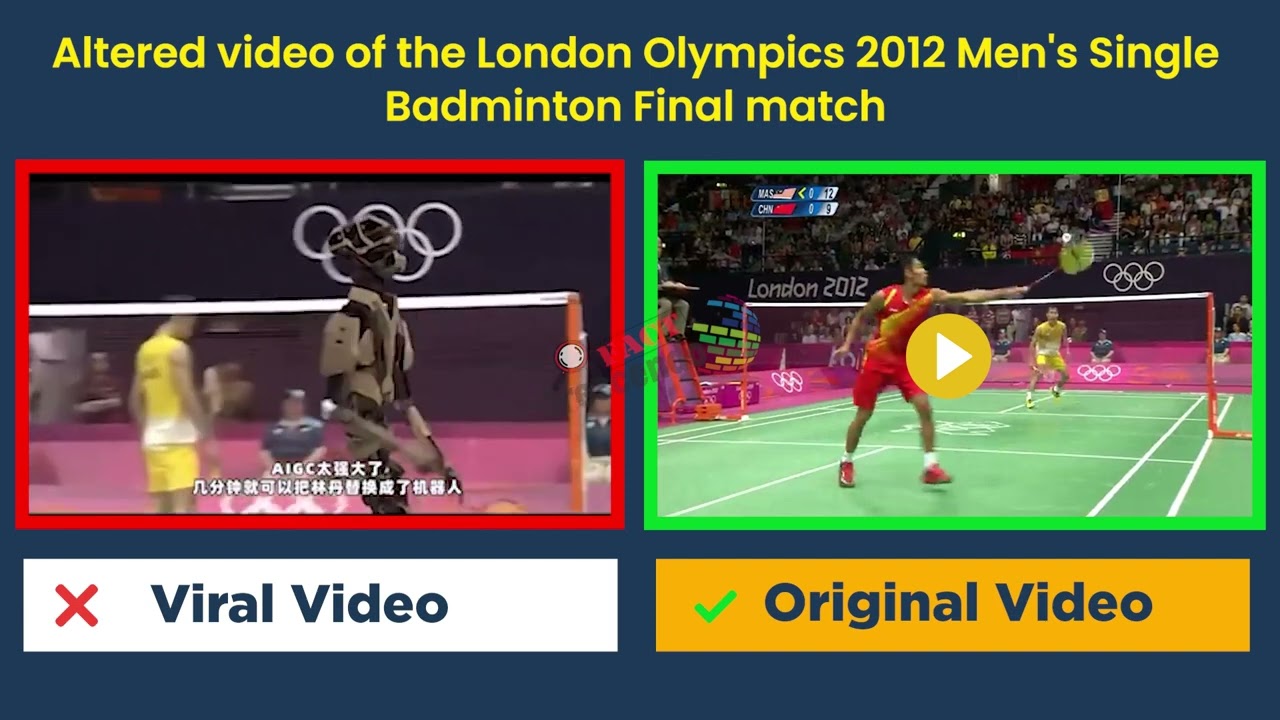 Is this a real badminton match between a human and a robot? Know the truth