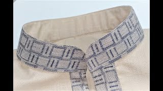 How to cutting  and sewing chinese collar (mandarin collar)