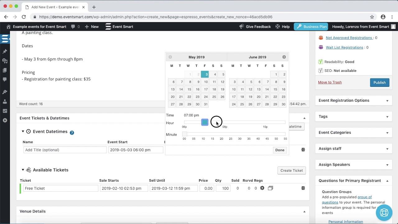 Sell Tickets for an Art Class with an Event Registration and Ticketing Website Through Event Smart