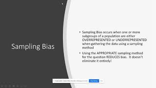 M3: Sampling and Bias