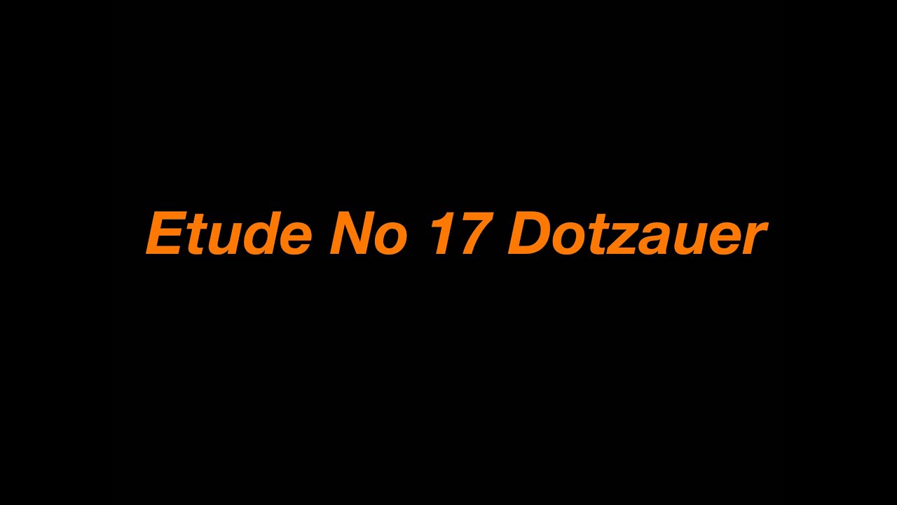 Etude No 17 Andante sostenuto Dotzauer, Cello