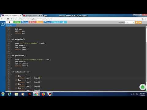 How to make a Simple Calculator in C++ using onlinegdb