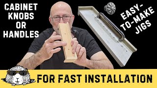 HANDLE AND KNOB JIGS FOR CABINET DOORS. EASY TO MAKE and cost almost nothing!