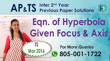 HelloClass | AP/TS Equation of Hyperbola | 2 Marks - 39