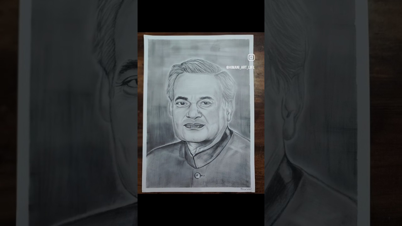 Atal bihari vajpayeeji portrait sketch🙏💖Jai hind🇮🇳🫡 