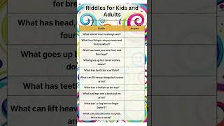 Riddles For Kids And Adults